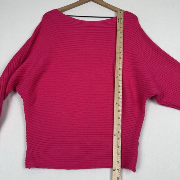 Anthropologie Sweater Womens Small Pink Ribbed Chunky Knit Boho Coastal Colorful - Picture 16 of 16